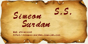 Simeon Surdan vizit kartica